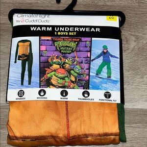 Cuddl Duds Boys' Warm Boxer Briefs - Orange and Green